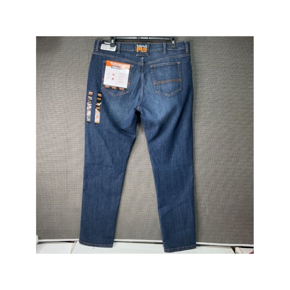 Timberland Pro Men's Ballast Athletic Fit Flex 5-Pocket Jeans Size 38x34 Blue